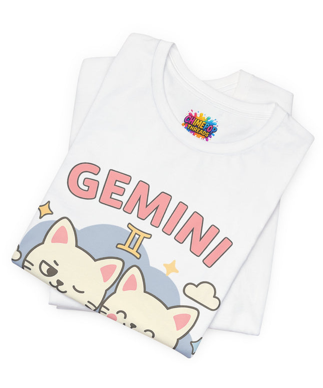 GEMINI ZODIAC - TWO MOODS NO WARNING GRAPHIC TEE