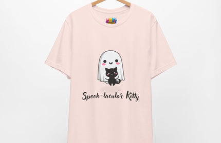 Ghost Hugging Black Cat T-Shirt