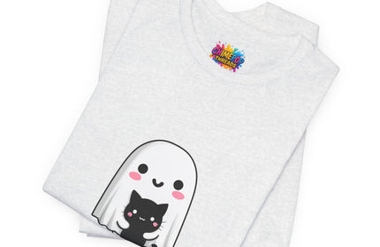 Ghost Hugging Black Cat T-Shirt