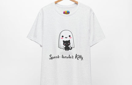 Ghost Hugging Black Cat T-Shirt