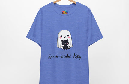 Ghost Hugging Black Cat T-Shirt