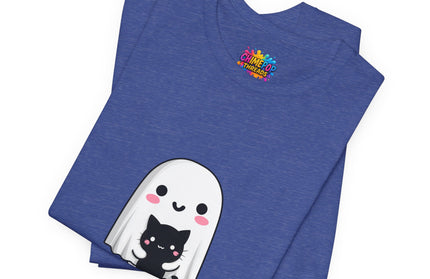 Ghost Hugging Black Cat T-Shirt