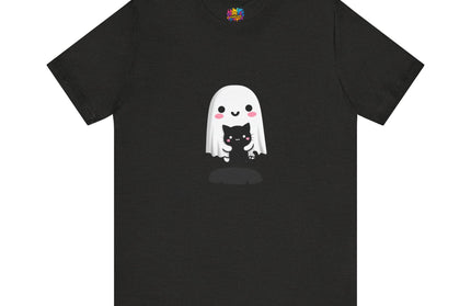 Ghost Hugging Black Cat T-Shirt