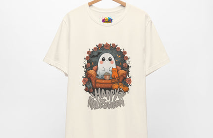 Ghost and Cat Cozy Couch Shirt