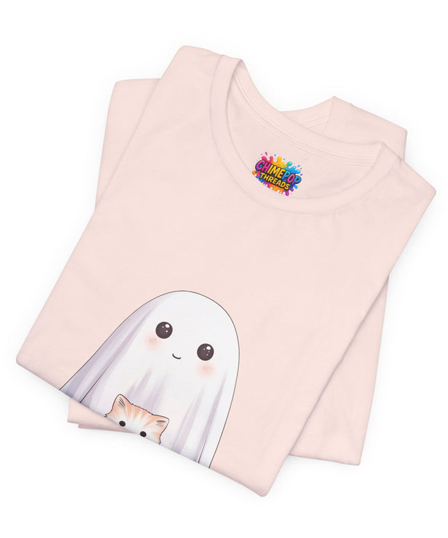 Ghost with Three Cats T-Shirt