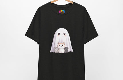 Ghost with Three Cats T-Shirt