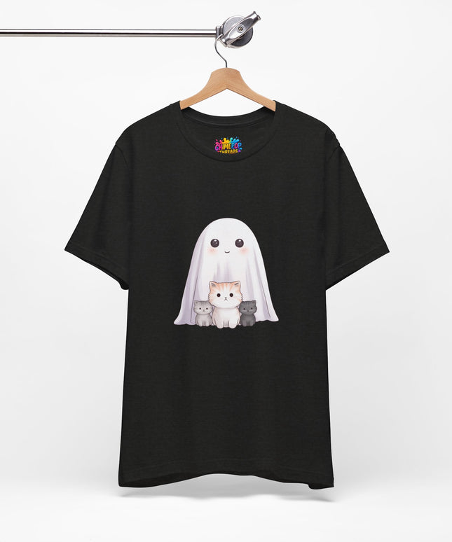 Ghost with Three Cats T-Shirt