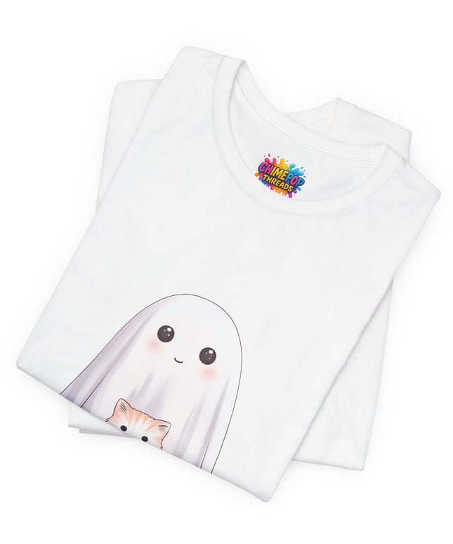 Ghost with Three Cats T-Shirt