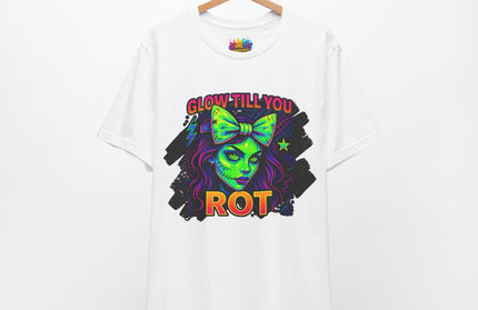 Glow Till You Rot – Neon Zombie Girl Tee