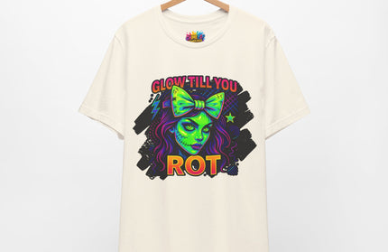 Glow Till You Rot – Neon Zombie Girl Tee