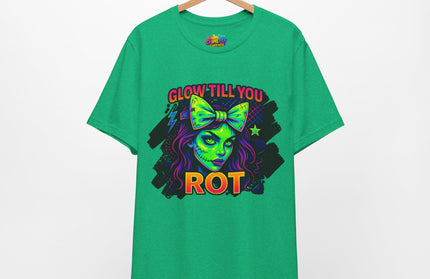 Glow Till You Rot – Neon Zombie Girl Tee