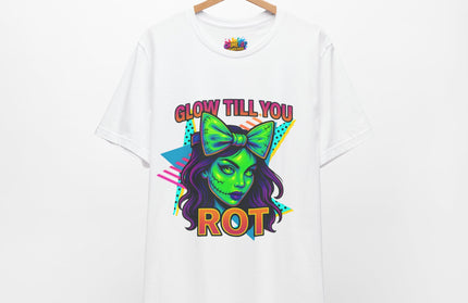 Glow Till You Rot Retro 90's Graphics Tee