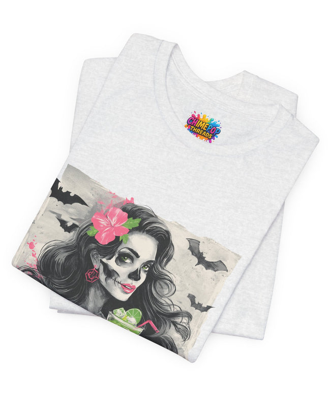 Gothic Cocktail Skeleton Girl Tee