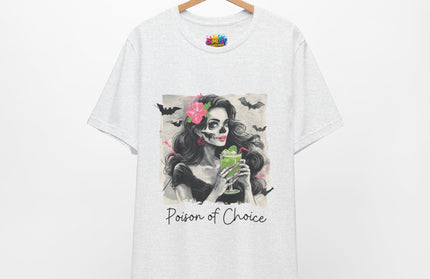 Gothic Cocktail Skeleton Girl Tee