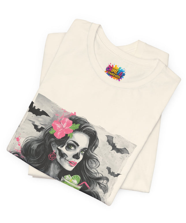 Gothic Cocktail Skeleton Girl Tee
