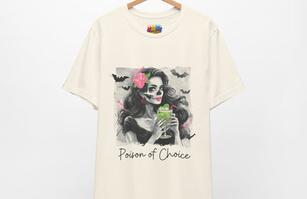 Gothic Cocktail Skeleton Girl Tee