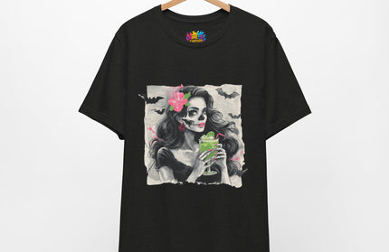Gothic Cocktail Skeleton Girl Tee