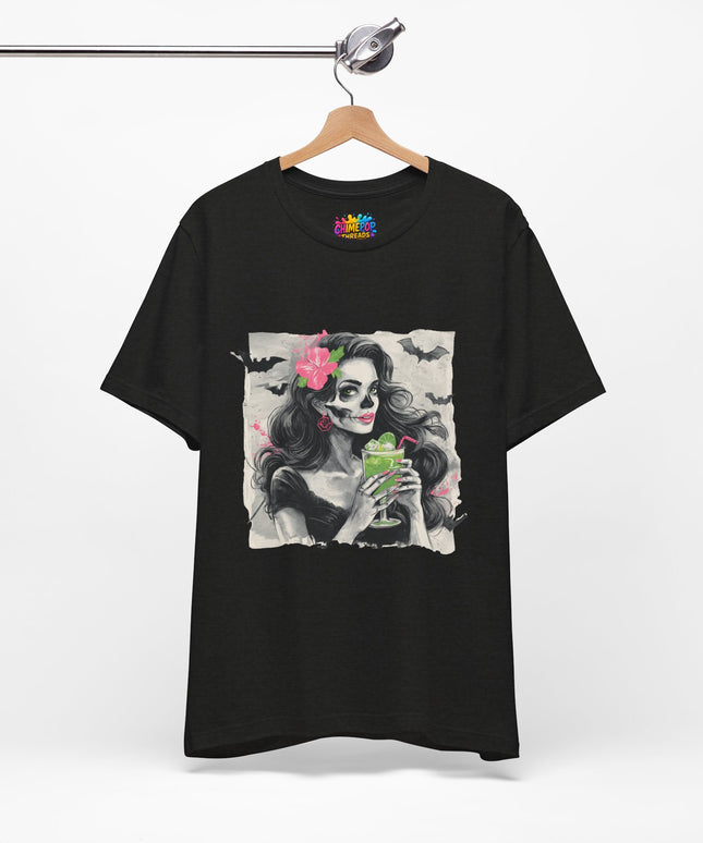 Gothic Cocktail Skeleton Girl Tee