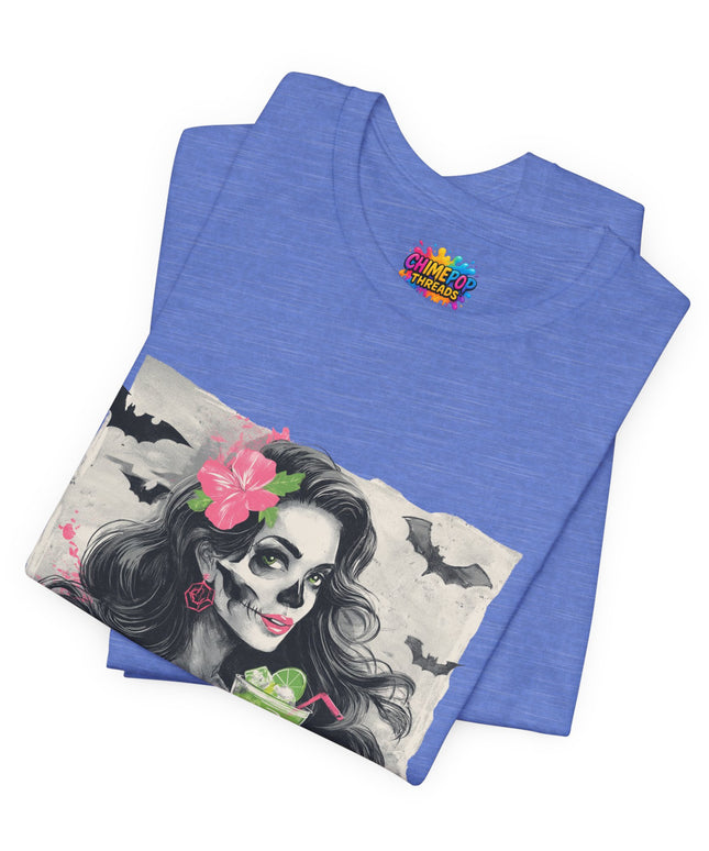 Gothic Cocktail Skeleton Girl Tee
