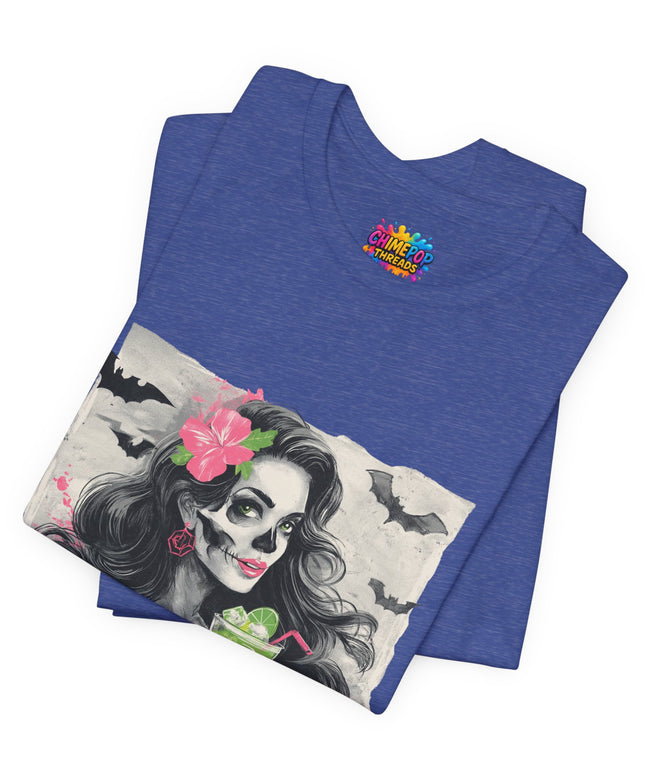 Gothic Cocktail Skeleton Girl Tee