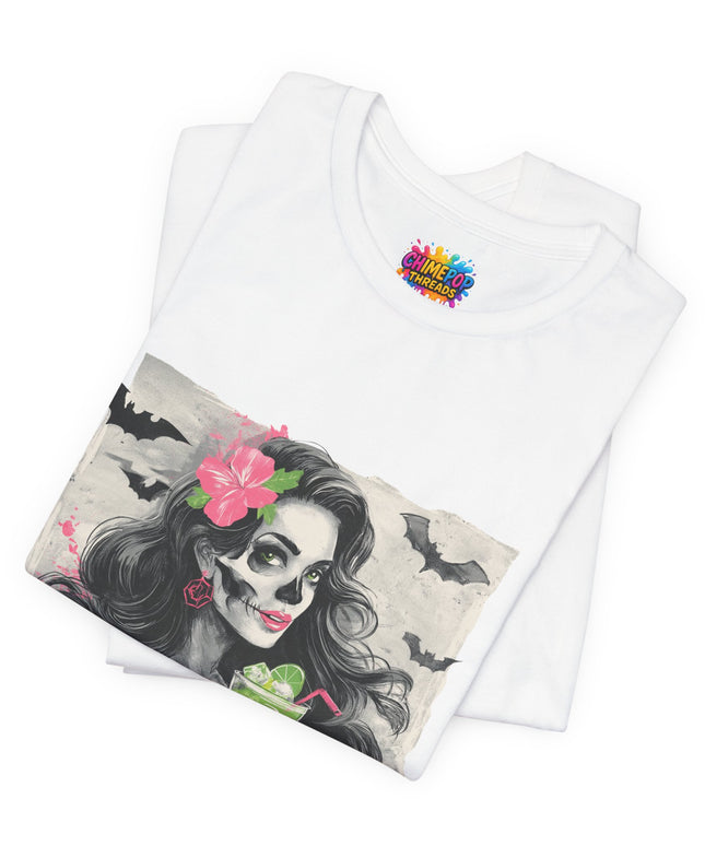 Gothic Cocktail Skeleton Girl Tee