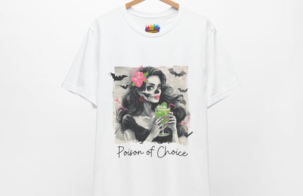 Gothic Cocktail Skeleton Girl Tee