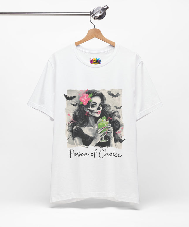 Gothic Cocktail Skeleton Girl Tee