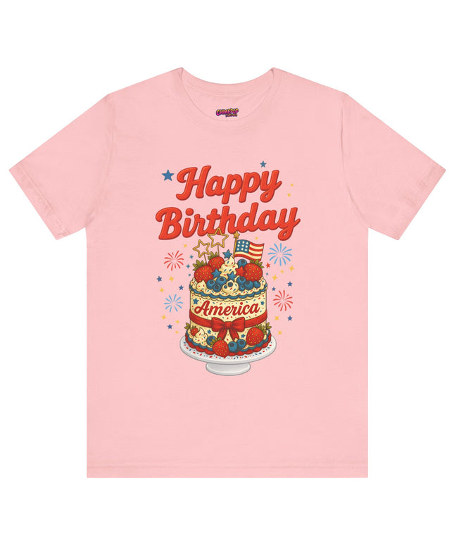 HAPPY BIRTHDAY AMERICA TEE - 4TH OF JULY