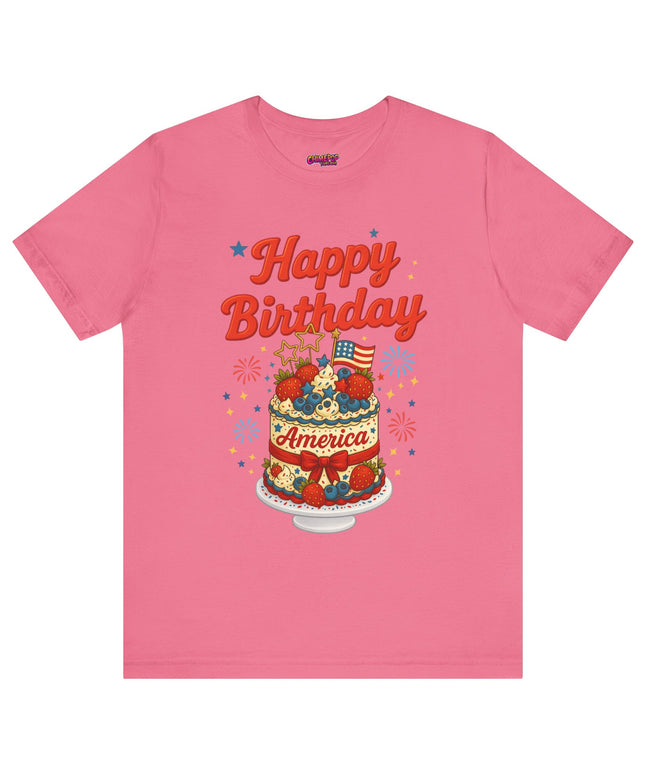 HAPPY BIRTHDAY AMERICA TEE - 4TH OF JULY