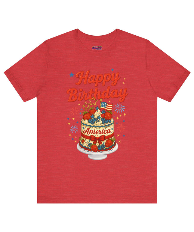 HAPPY BIRTHDAY AMERICA TEE - 4TH OF JULY