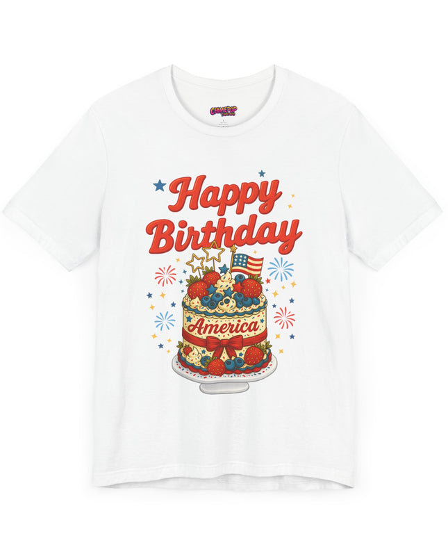 HAPPY BIRTHDAY AMERICA TEE - 4TH OF JULY