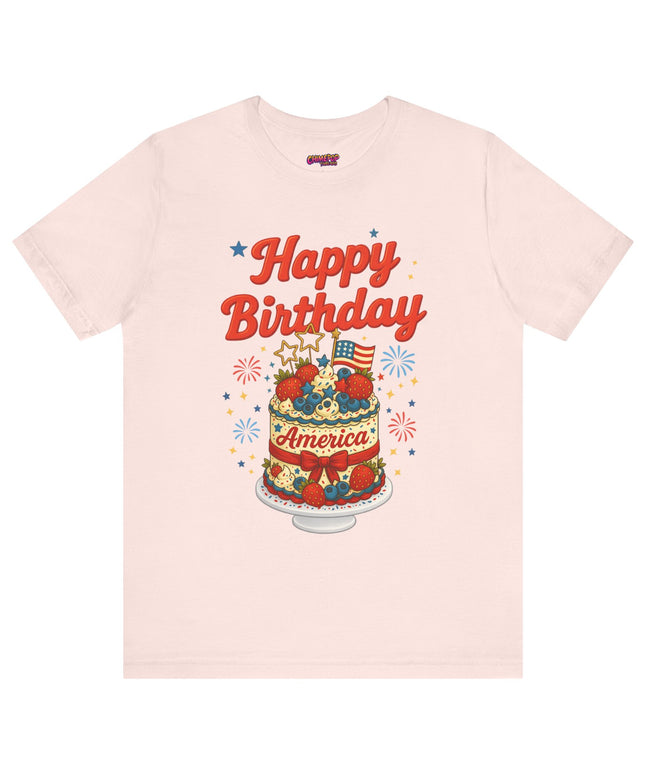 HAPPY BIRTHDAY AMERICA TEE - 4TH OF JULY
