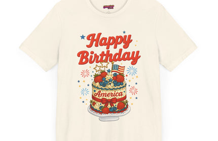 HAPPY BIRTHDAY AMERICA TEE - 4TH OF JULY