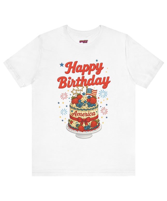 HAPPY BIRTHDAY AMERICA TEE - 4TH OF JULY
