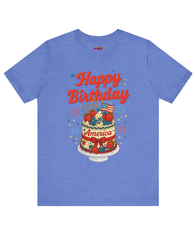 HAPPY BIRTHDAY AMERICA TEE - 4TH OF JULY