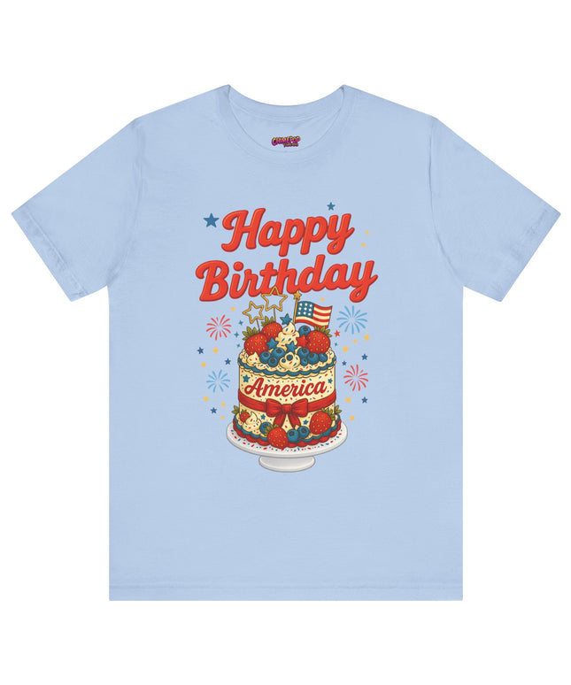 HAPPY BIRTHDAY AMERICA TEE - 4TH OF JULY