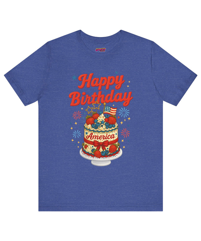 HAPPY BIRTHDAY AMERICA TEE - 4TH OF JULY