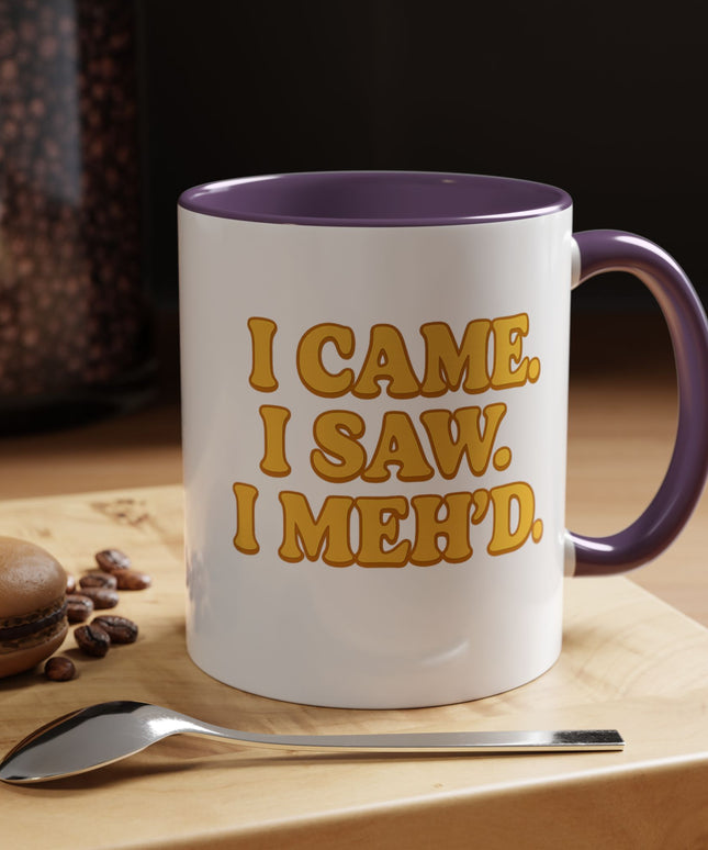 I CAME , I SAW, I MEH'D COFFEE MOOD MUG