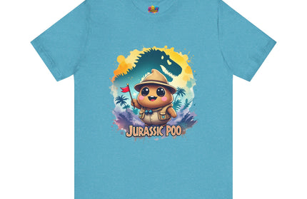 Jurassic Poo Unisex Tee, Chaos Finds a Way Dinosaur Poop Shirt, Soft Fit, Funny Tee, Graphic Tee, Jurassic Park Fan Gift, ChimePop Threads