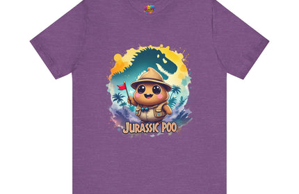Jurassic Poo Unisex Tee, Chaos Finds a Way Dinosaur Poop Shirt, Soft Fit, Funny Tee, Graphic Tee, Jurassic Park Fan Gift, ChimePop Threads