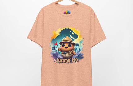 Jurassic Poo Unisex Tee, Chaos Finds a Way Dinosaur Poop Shirt, Soft Fit, Funny Tee, Graphic Tee, Jurassic Park Fan Gift, ChimePop Threads