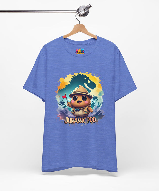 Jurassic Poo Unisex Tee, Chaos Finds a Way Dinosaur Poop Shirt, Soft Fit, Funny Tee, Graphic Tee, Jurassic Park Fan Gift, ChimePop Threads