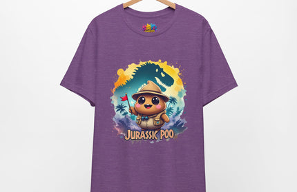 Jurassic Poo Unisex Tee, Chaos Finds a Way Dinosaur Poop Shirt, Soft Fit, Funny Tee, Graphic Tee, Jurassic Park Fan Gift, ChimePop Threads