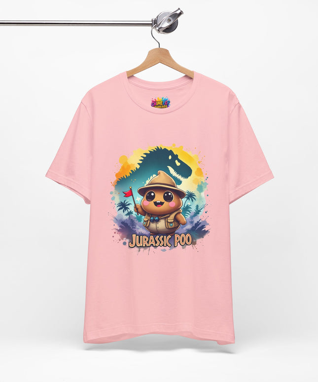 Jurassic Poo Unisex Tee, Chaos Finds a Way Dinosaur Poop Shirt, Soft Fit, Funny Tee, Graphic Tee, Jurassic Park Fan Gift, ChimePop Threads