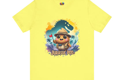Jurassic Poo Unisex Tee, Chaos Finds a Way Dinosaur Poop Shirt, Soft Fit, Funny Tee, Graphic Tee, Jurassic Park Fan Gift, ChimePop Threads