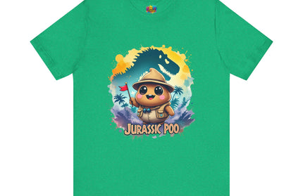 Jurassic Poo Unisex Tee, Chaos Finds a Way Dinosaur Poop Shirt, Soft Fit, Funny Tee, Graphic Tee, Jurassic Park Fan Gift, ChimePop Threads