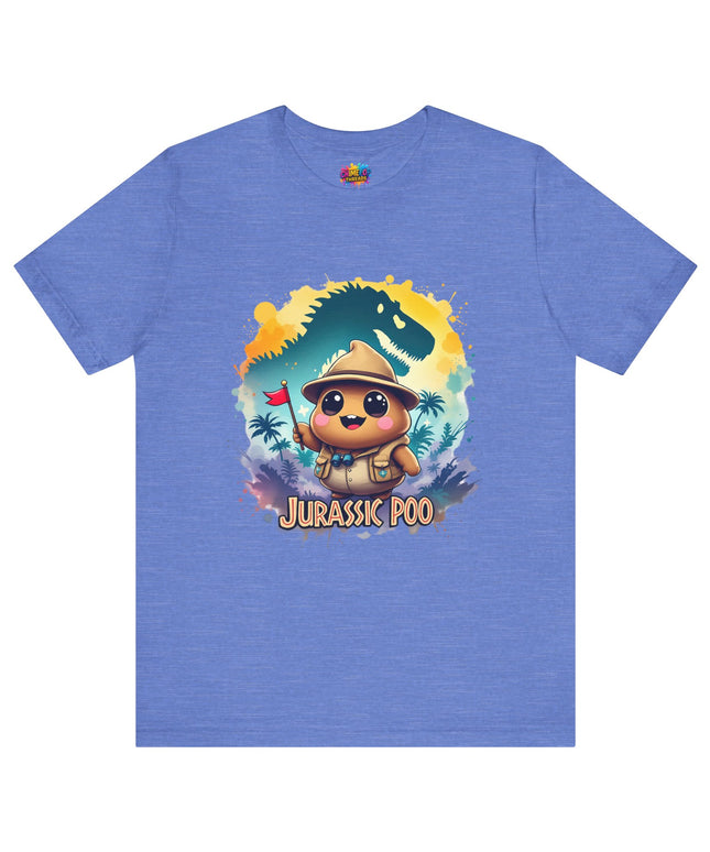 Jurassic Poo Unisex Tee, Chaos Finds a Way Dinosaur Poop Shirt, Soft Fit, Funny Tee, Graphic Tee, Jurassic Park Fan Gift, ChimePop Threads