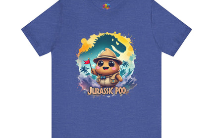 Jurassic Poo Unisex Tee, Chaos Finds a Way Dinosaur Poop Shirt, Soft Fit, Funny Tee, Graphic Tee, Jurassic Park Fan Gift, ChimePop Threads