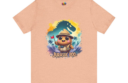 Jurassic Poo Unisex Tee, Chaos Finds a Way Dinosaur Poop Shirt, Soft Fit, Funny Tee, Graphic Tee, Jurassic Park Fan Gift, ChimePop Threads
