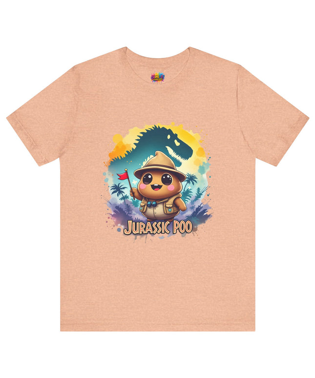 Jurassic Poo Unisex Tee, Chaos Finds a Way Dinosaur Poop Shirt, Soft Fit, Funny Tee, Graphic Tee, Jurassic Park Fan Gift, ChimePop Threads